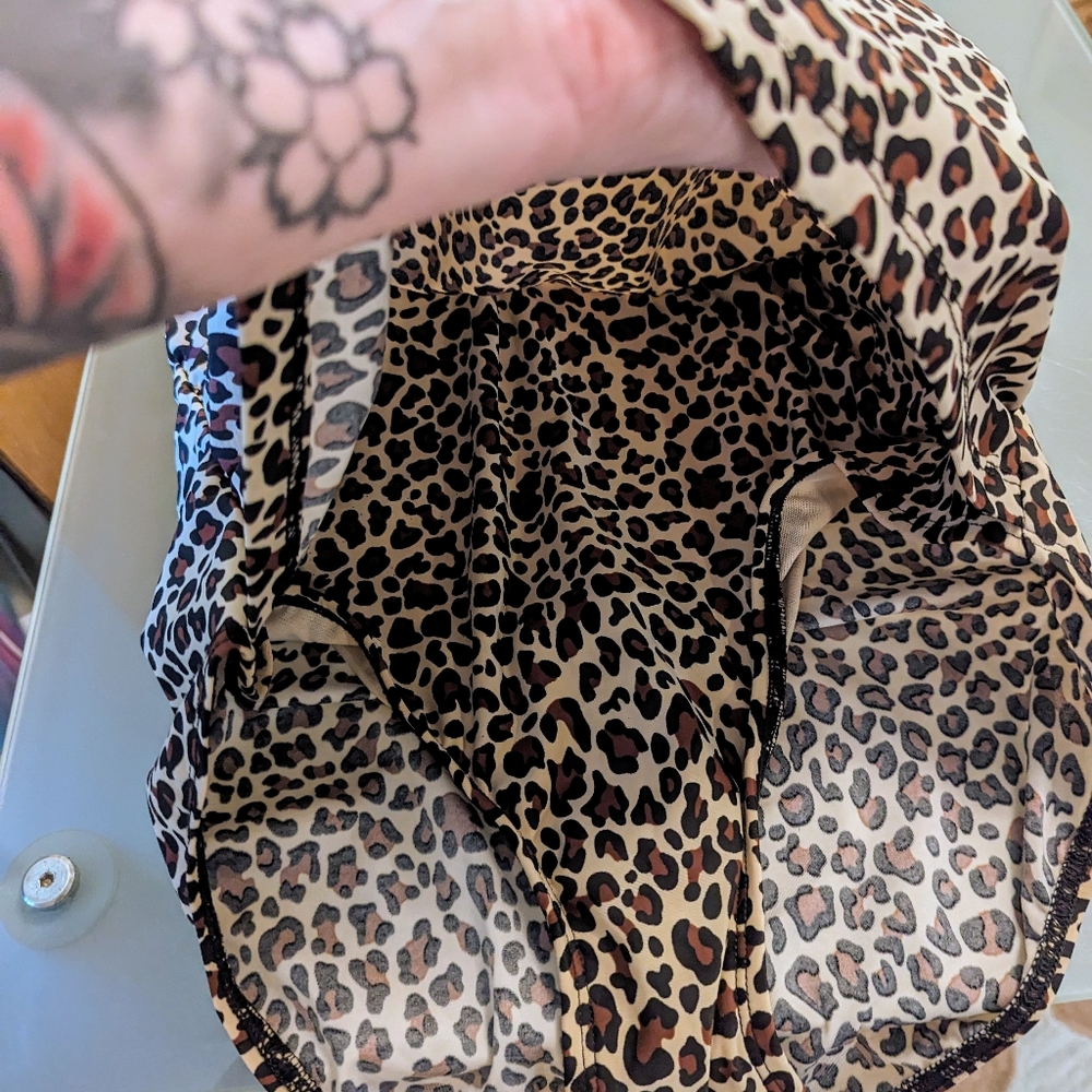 VINTAGE ESTHER WILLIAMS LEOPARD PRINT RUCHED HALTER ONE PIECE PIN UP  SZ 16 W - Picture 7 of 12